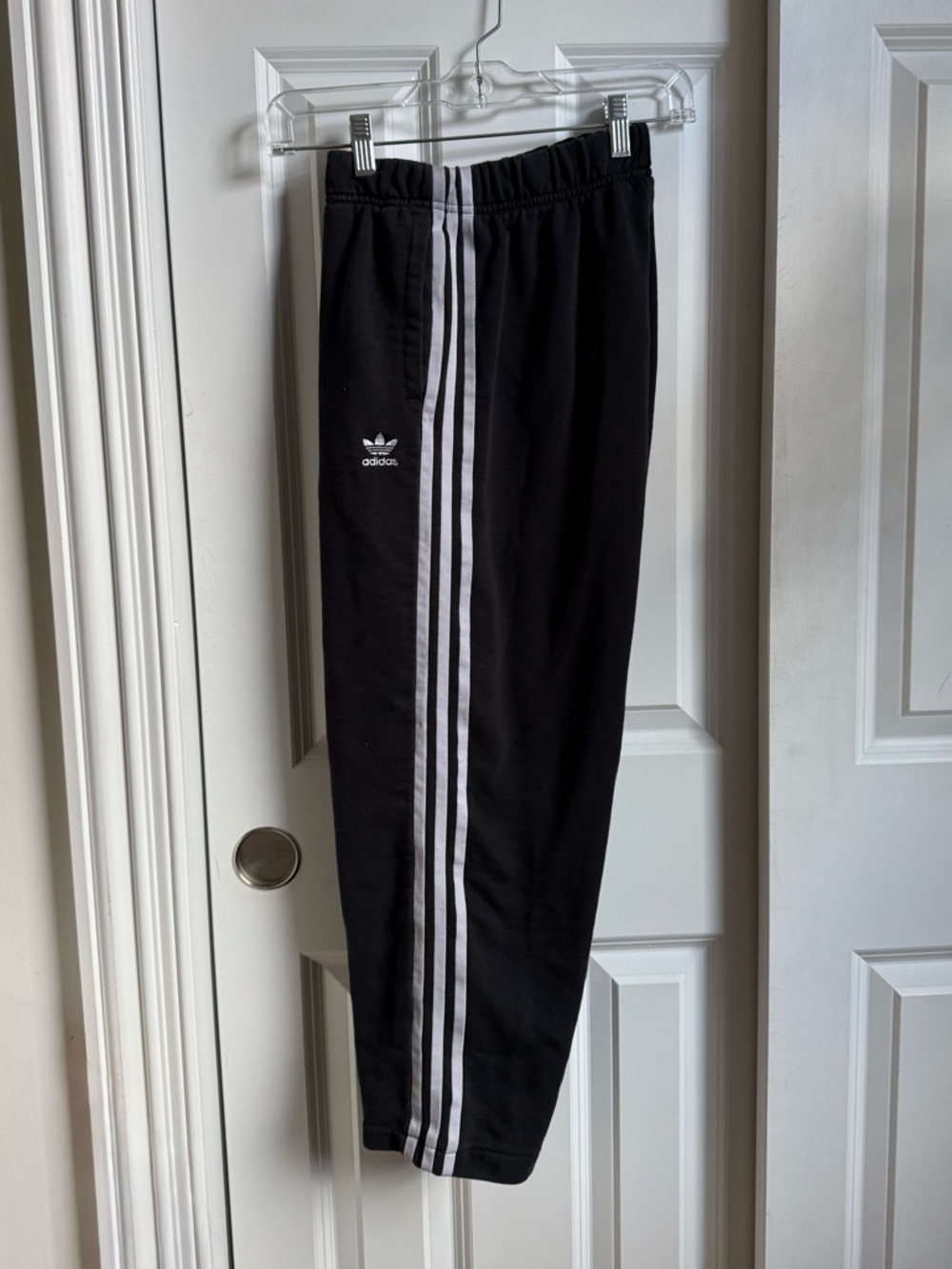 Adidas Black Track Cropped Sweatpants